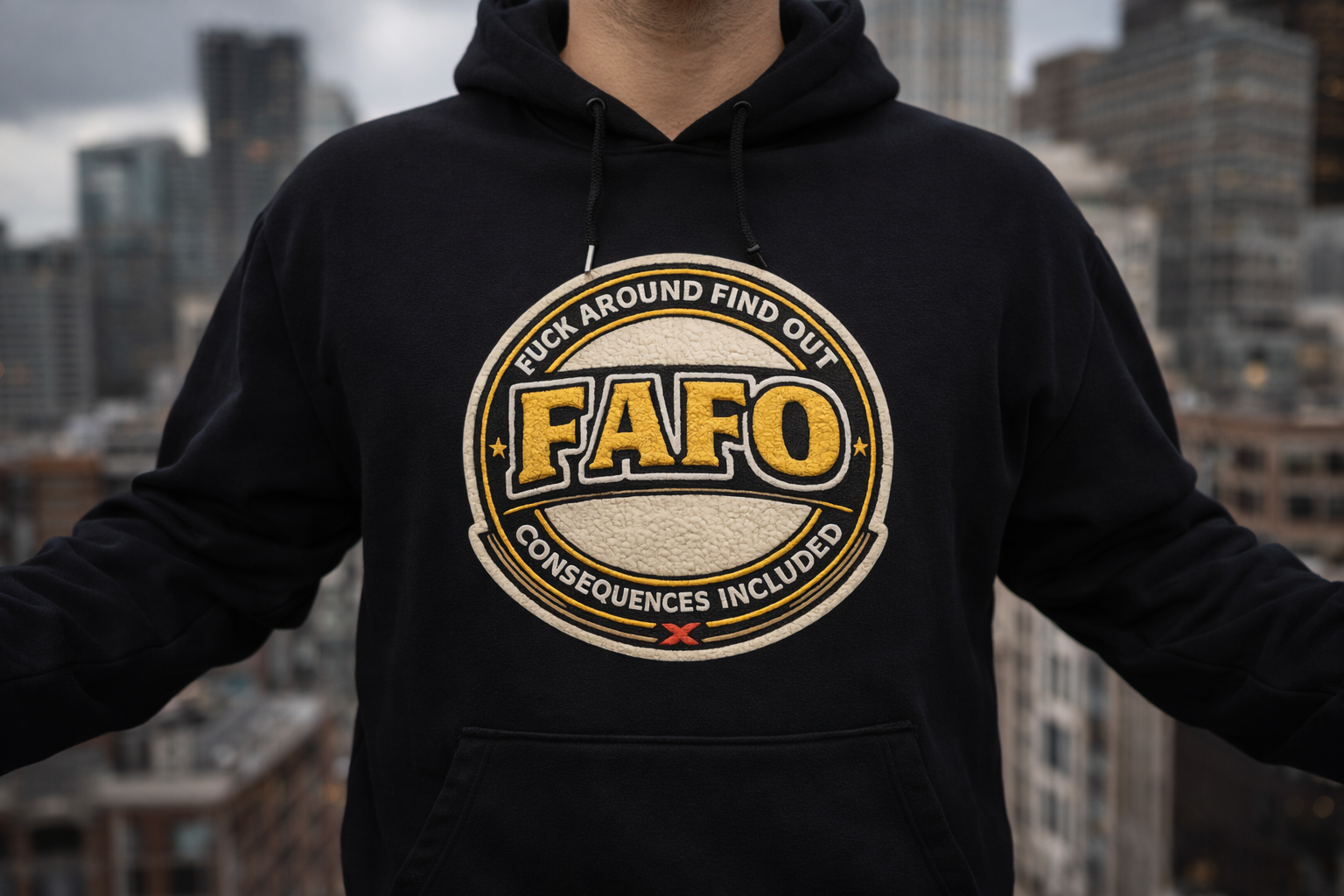 Gen❌ FAFO Hoodie - Chenille Heavyweight Hoodie - 420 GSM Premium Collection