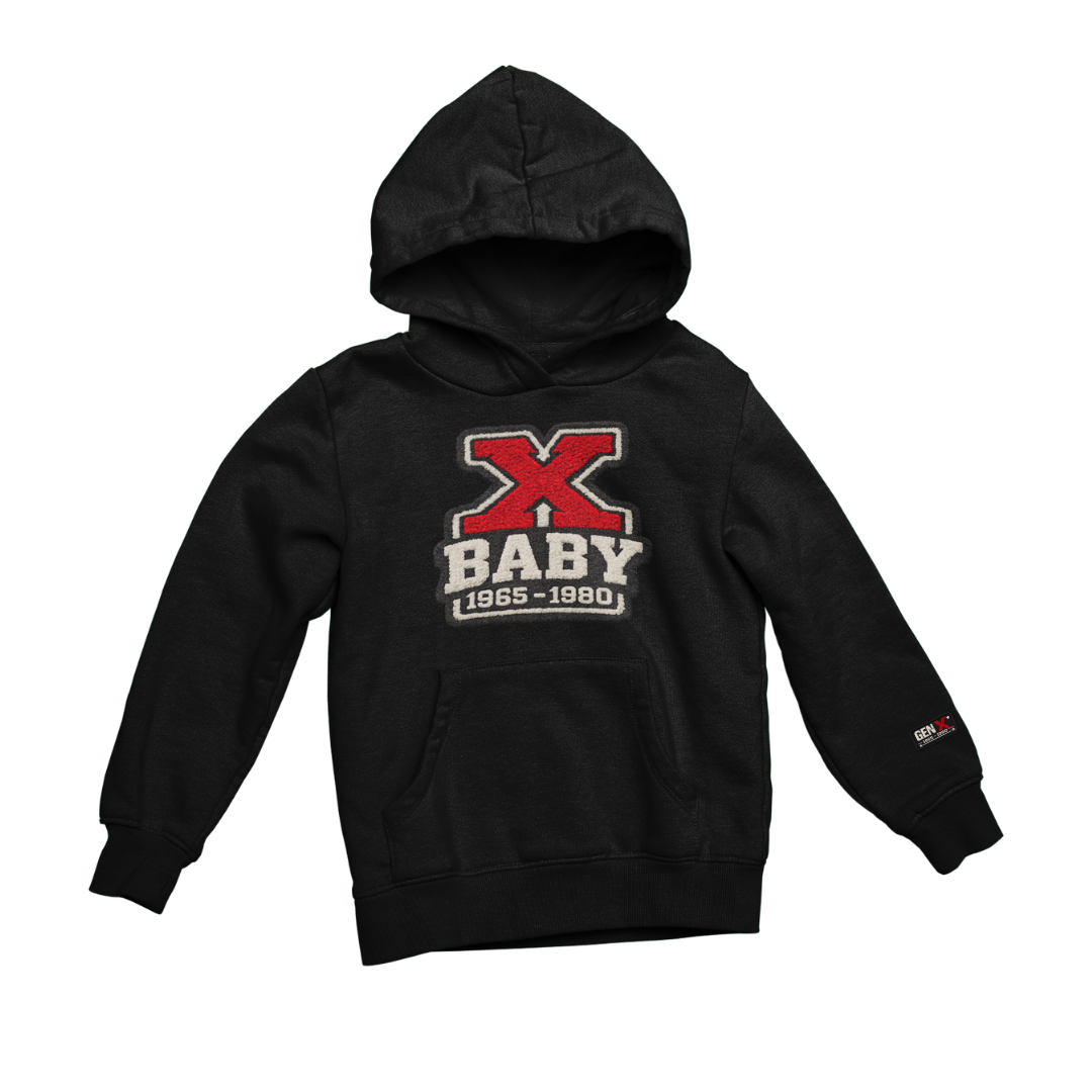 Gen❌ BABY BLACK Hoodie - Chenille Heavyweight Hoodie - 420 GSM Premium Collection