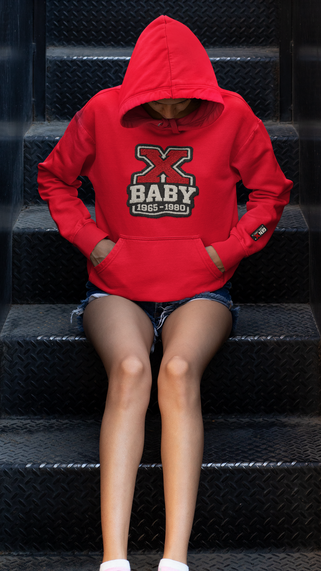 Gen❌ BABY BLACK Hoodie - Chenille Heavyweight Hoodie - 420 GSM Premium Collection