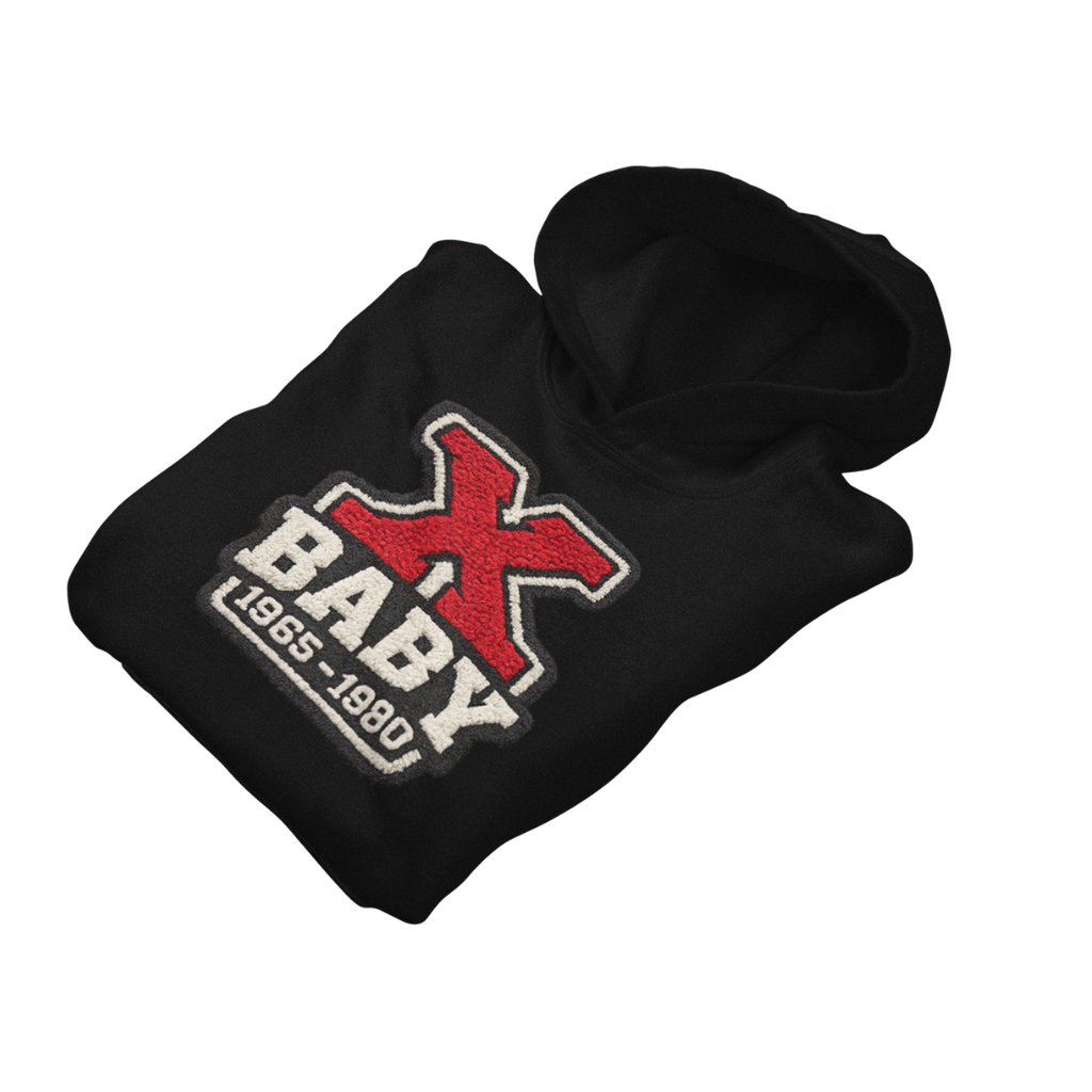 Gen❌ BABY BLACK Hoodie - Chenille Heavyweight Hoodie - 420 GSM Premium Collection