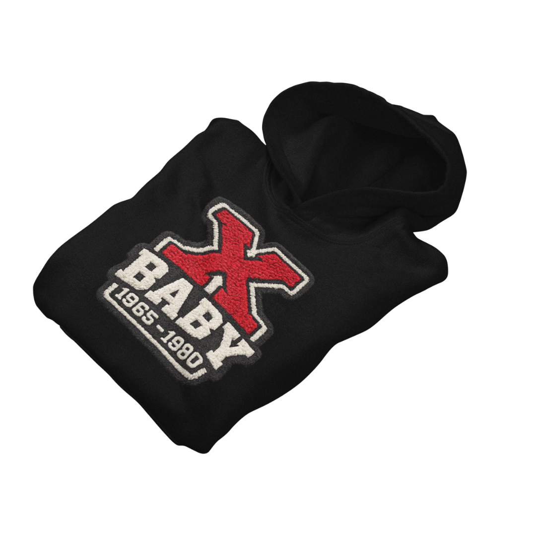 Gen❌ BABY BLACK Hoodie - Chenille Heavyweight Hoodie - 420 GSM Premium Collection