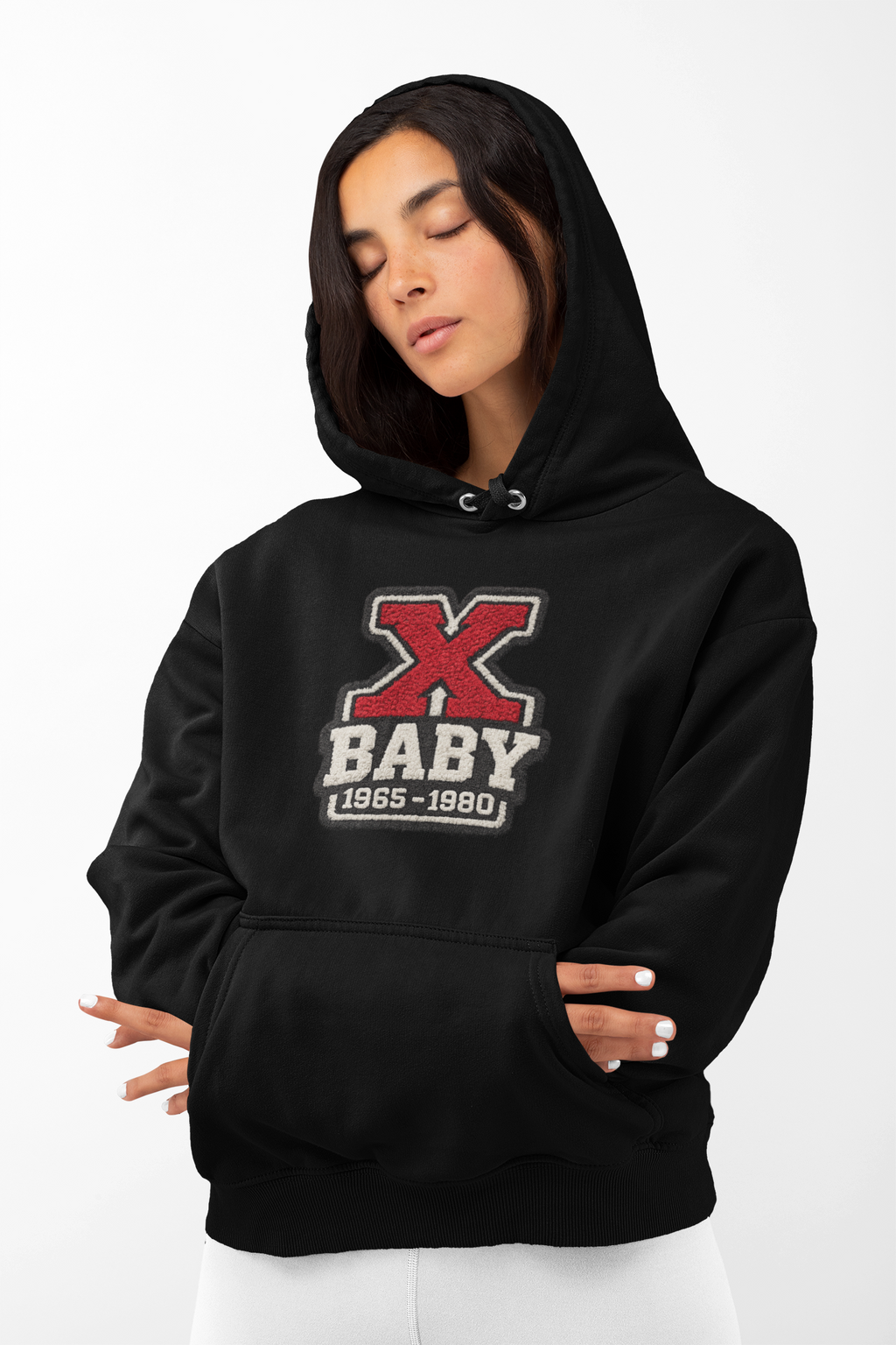 Gen❌ BABY BLACK Hoodie - Chenille Heavyweight Hoodie - 420 GSM Premium Collection